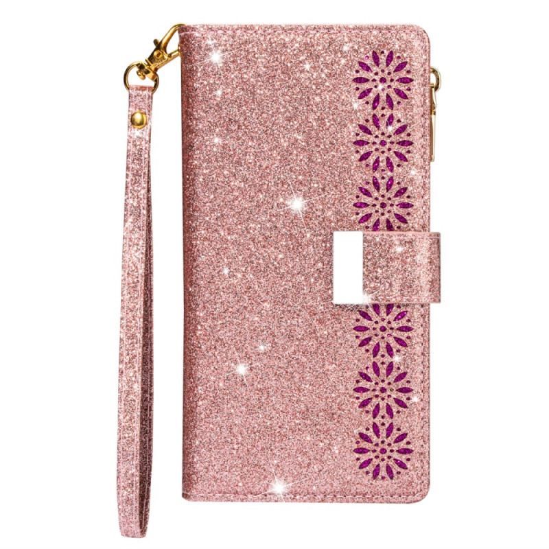 Housse iPhone 15 Pro Max Paillettes avec Porte-Monnaie