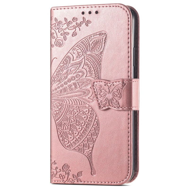 Housse iPhone 15 Pro Max Papillon Baroque à Lanière