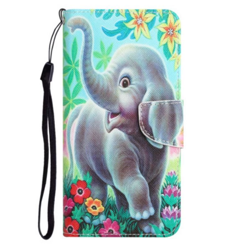 Housse iPhone 15 Promenade d'Éléphant à Lanière
