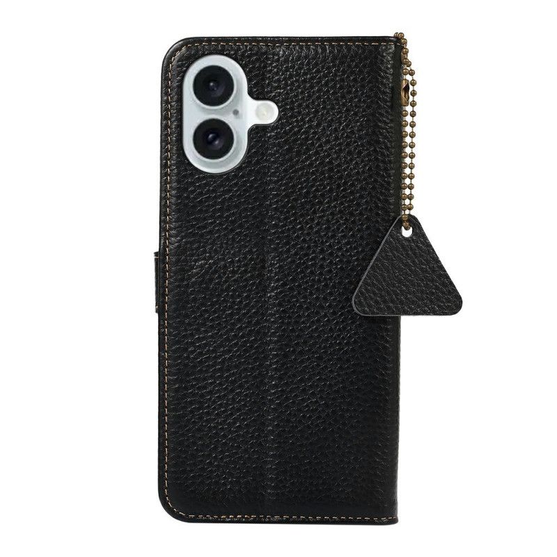 Housse iPhone 17 Blocage RFID Cuir Litchi