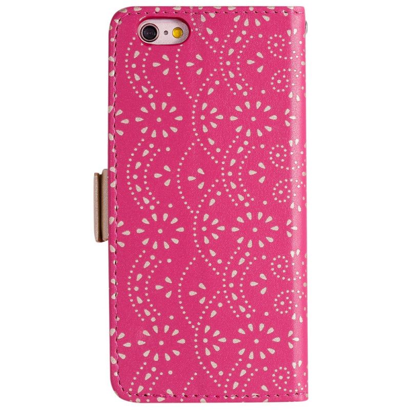 Housse iPhone 6/6s Dentelle Porte-monnaie À Lanière