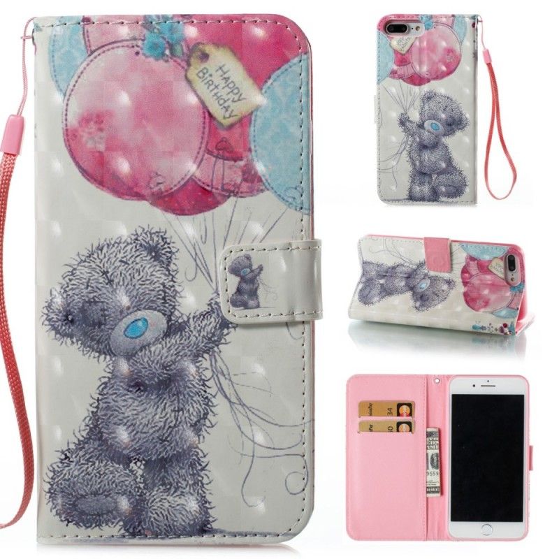 Étui Housse iPhone 7 Plus / 8 Plus Bear Happy Birthday