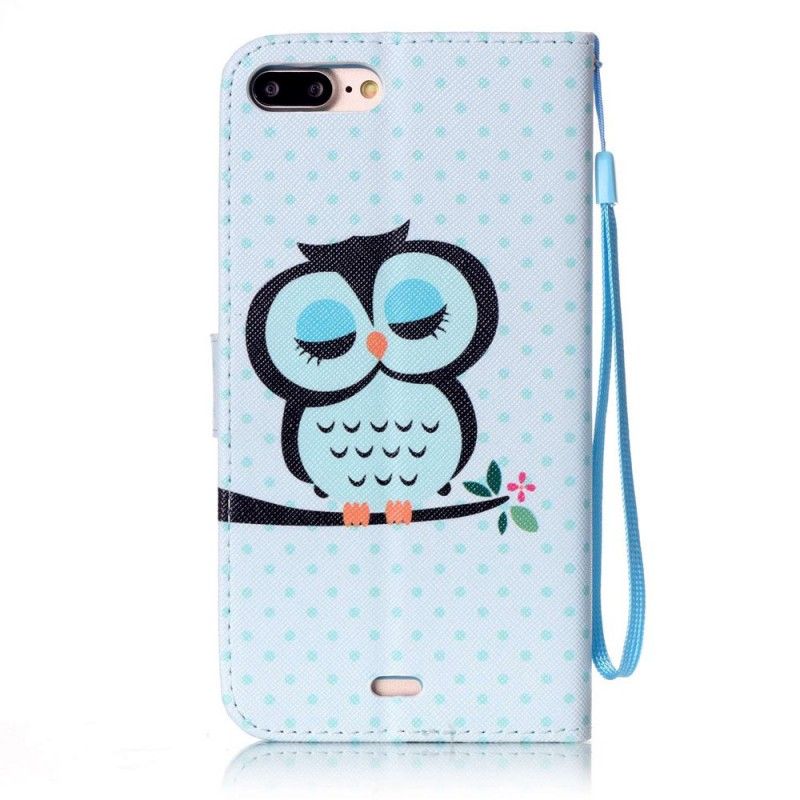 Étui Housse iPhone 7 Plus / 8 Plus Hibou Endormi