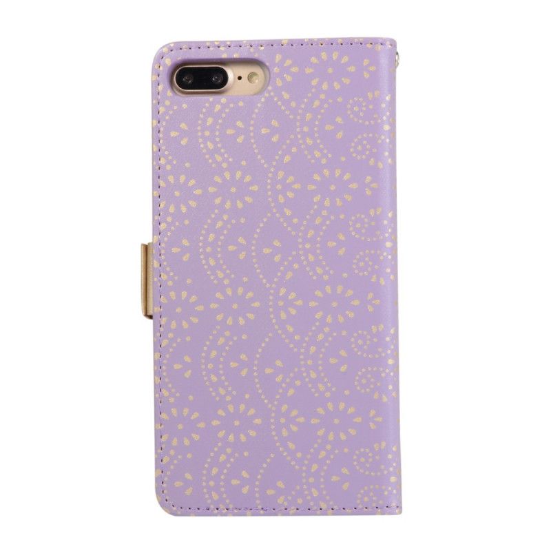 Housse iPhone 8 Plus / 7 Plus Dentelle Porte-monnaie À Lanière