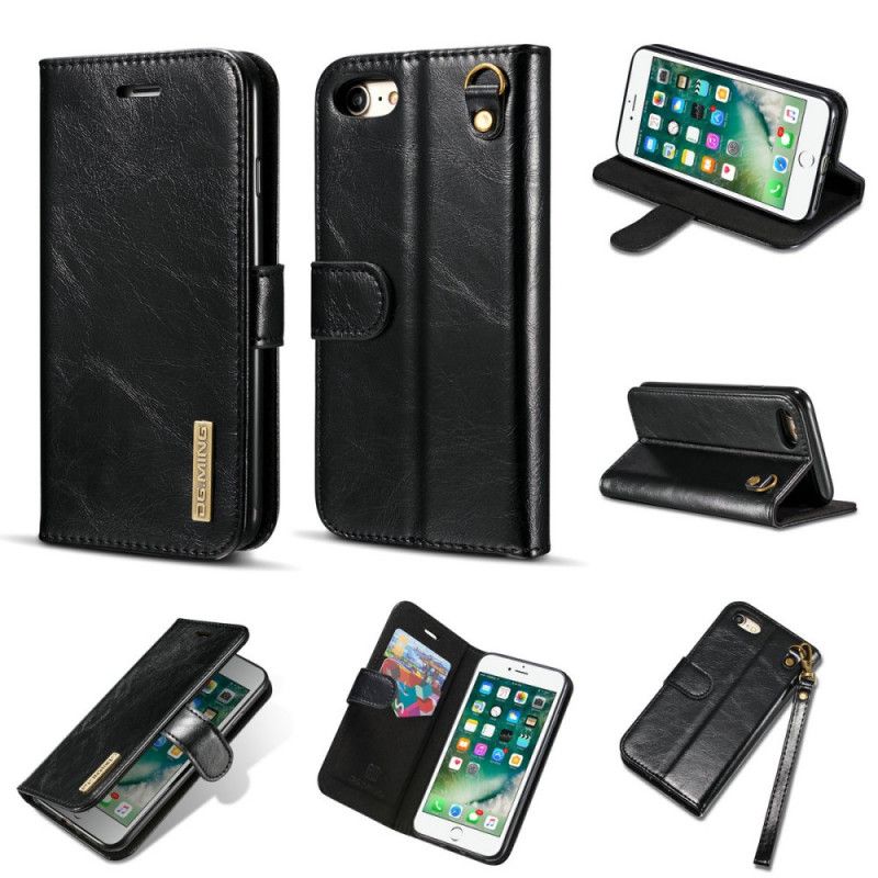 Housse iPhone Se 2 / 8 / 7 Dg.ming Cuir Véritabe Avec Coque