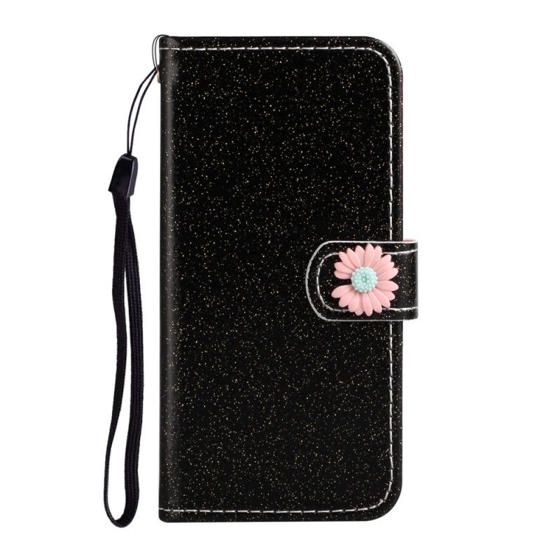 Housse iPhone Se 2 /8 /7 Paillettes Et Breloque Fleur