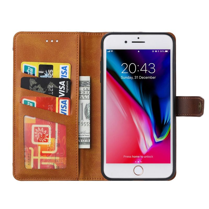 Housse iPhone Se 2 / 8 / 7 Porte-carte Frontal Avec Sangle