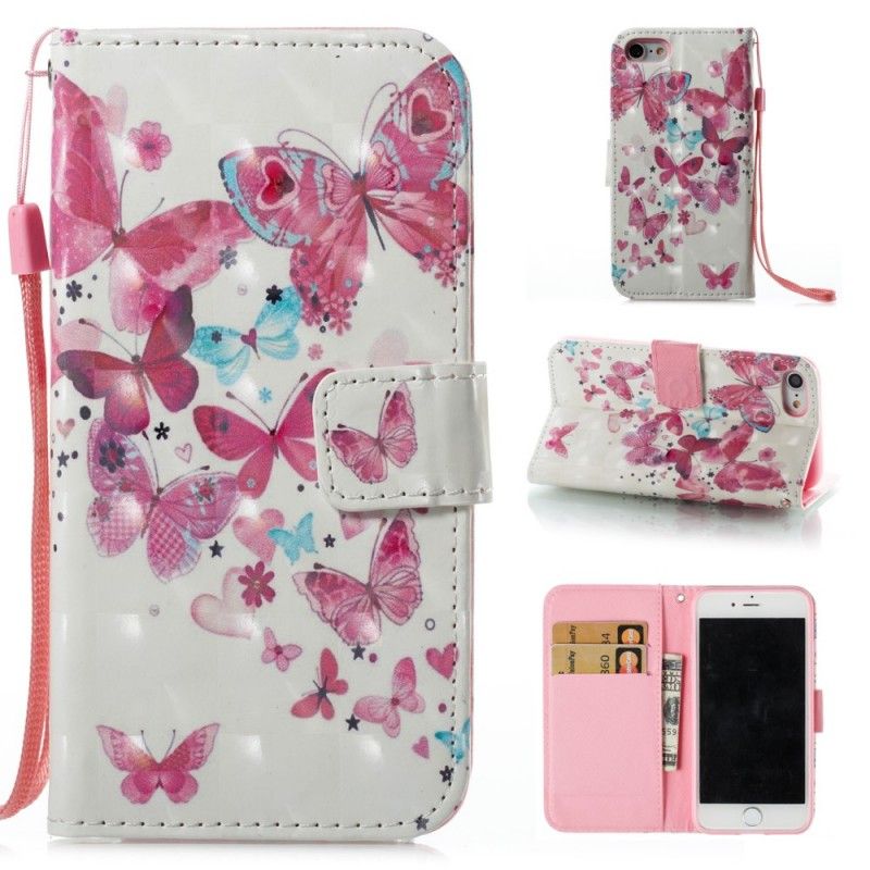 Housse iPhone Se 2 / 8 / 7 Vol De Papillons