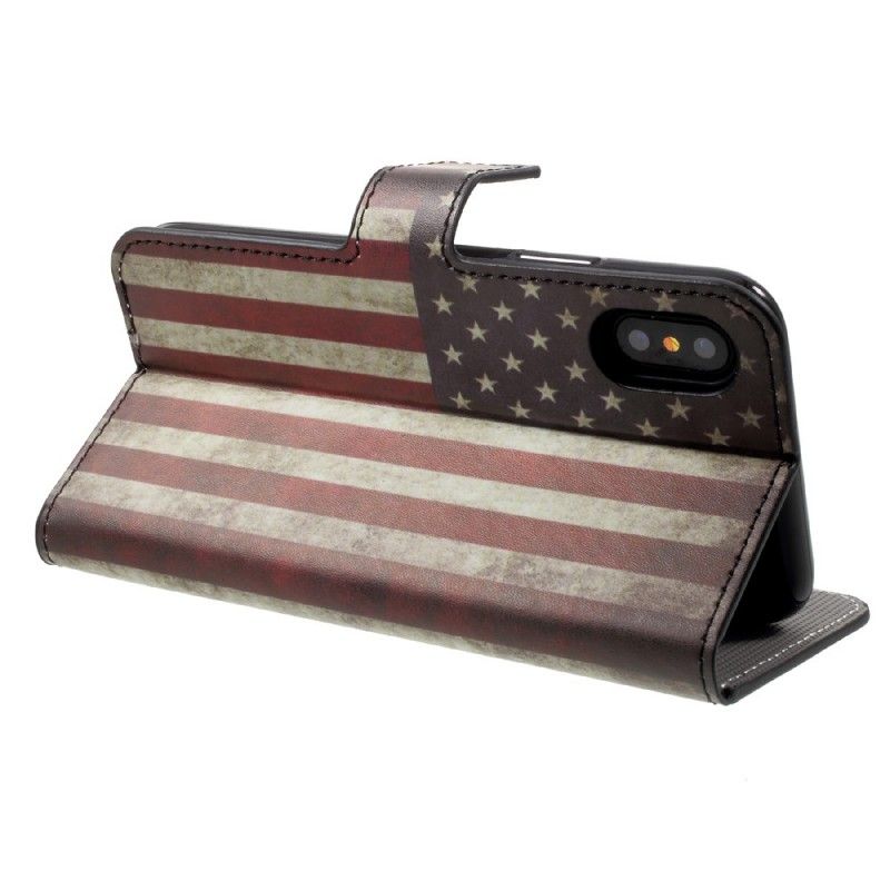 Housse iPhone X Drapeau Usa