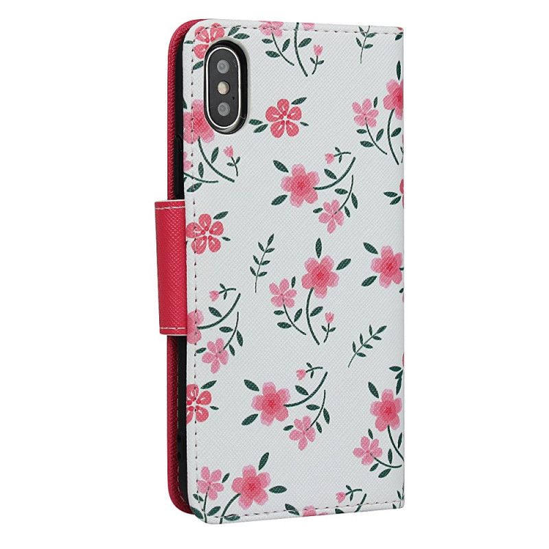 Housse iPhone X / Xs Fleurettes À Lanière