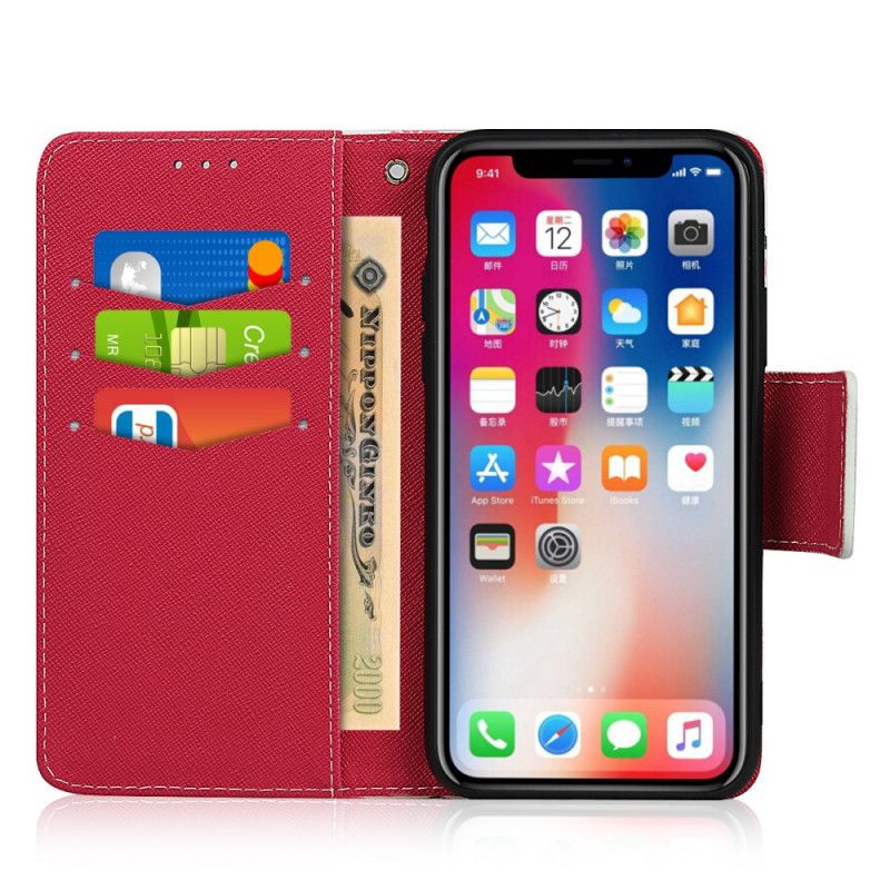 Housse iPhone X / Xs Fleurettes À Lanière