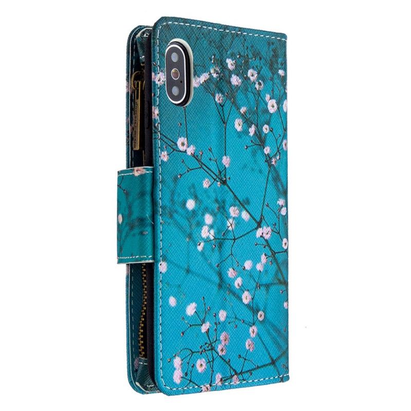 Housse iPhone X / Xs Poche Zippée Arbre