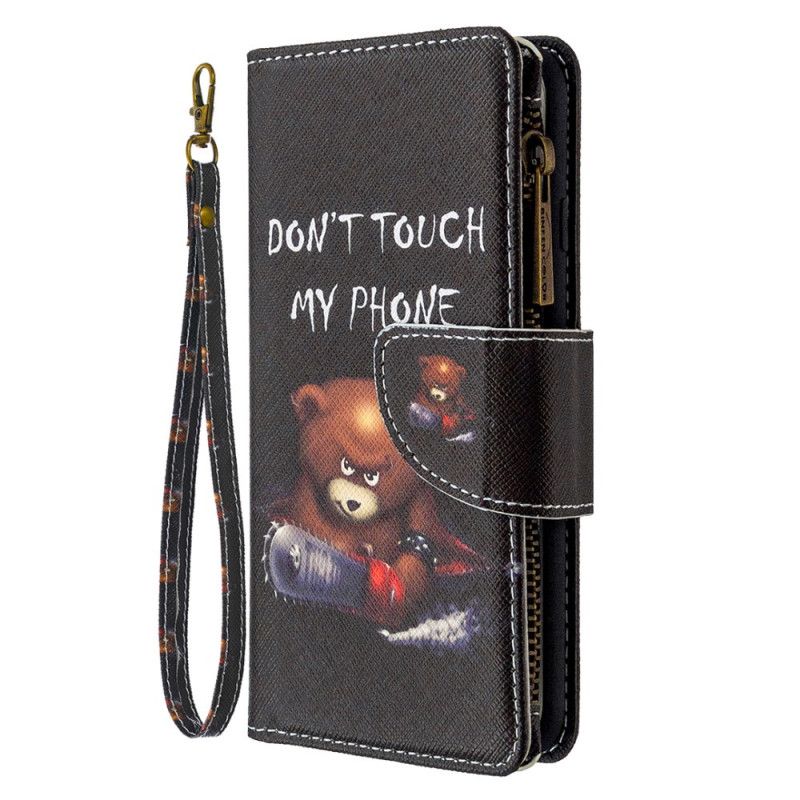 Housse iPhone X / Xs Poche Zippée Ours