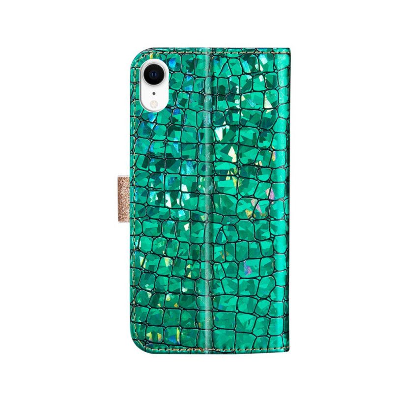 Housse iPhone Xr Croco Diamants