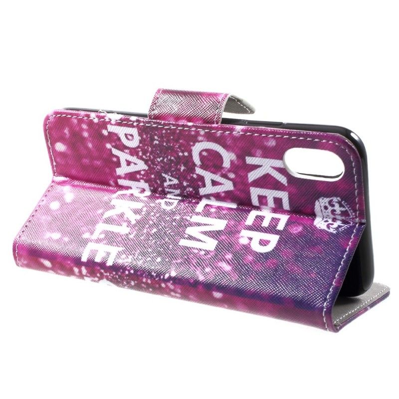 Housse iPhone Xr Keep Calm And Sparkle