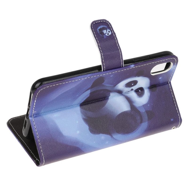 Housse iPhone Xr Panda Space À Lanière