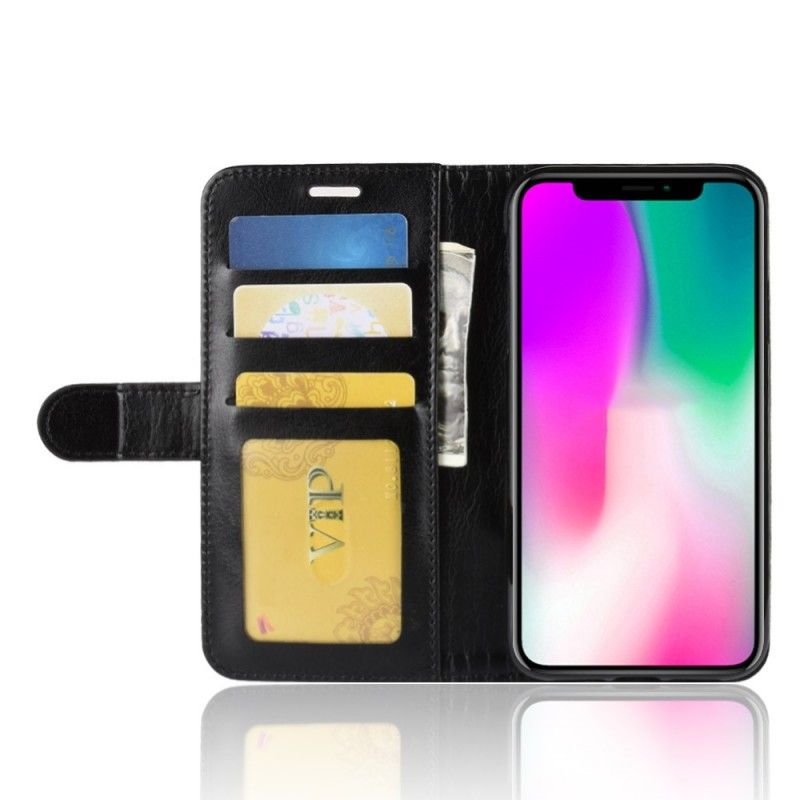 Housse iPhone Xr Simili Cuir Rétro