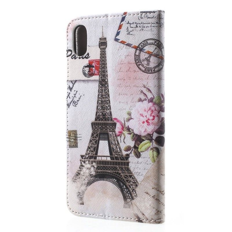 Housse iPhone Xr Tour Eiffel Rétro