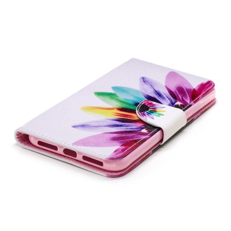 Housse iPhone Xs Max Fleur Aquarelle