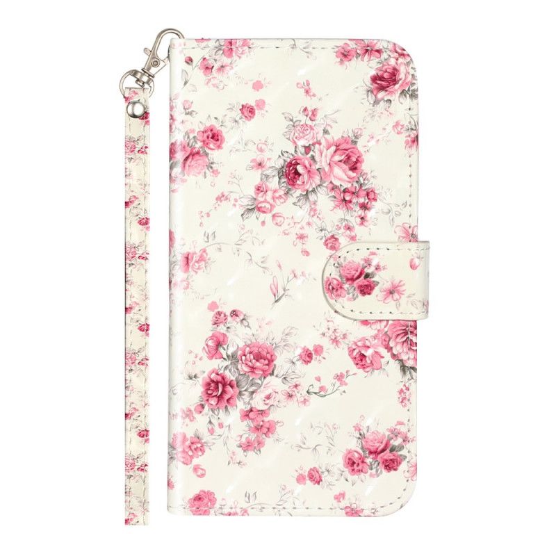 Housse iPhone Xs Max Fleurs Light Spots À Lanière