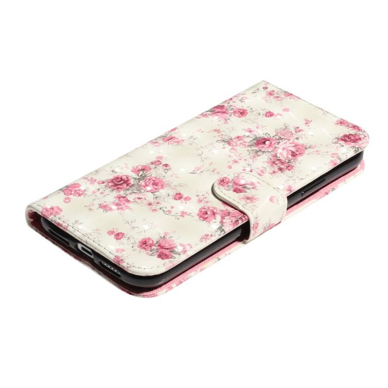 Housse iPhone Xs Max Fleurs Light Spots À Lanière