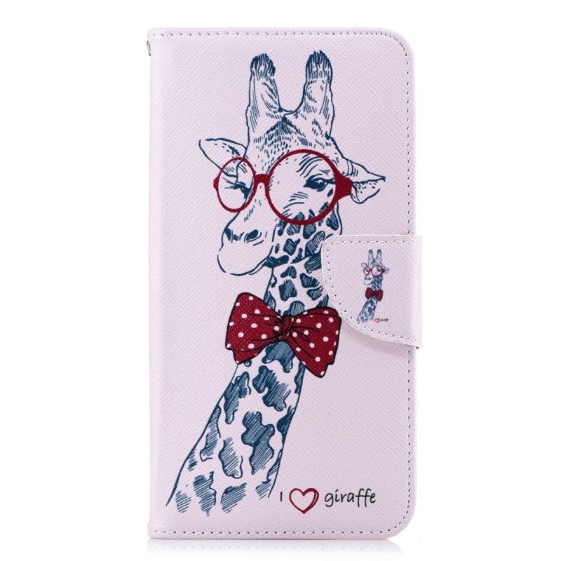 Étui Housse iPhone Xs Max Girafe Intello