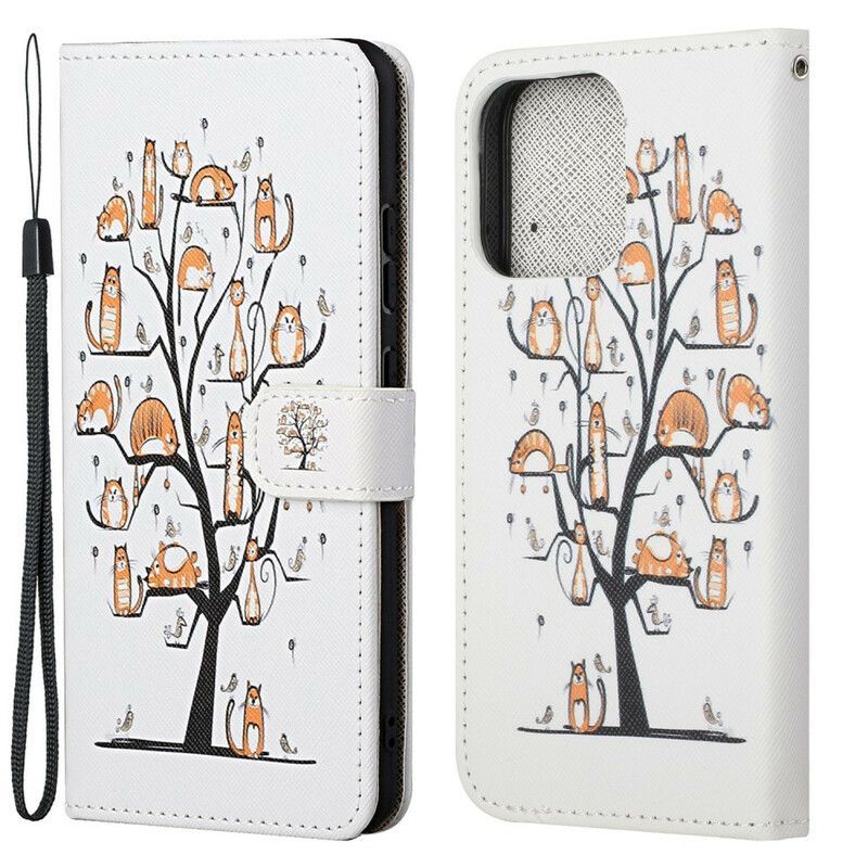 Housse Pour iPhone 13 Funky Cats À Lanière