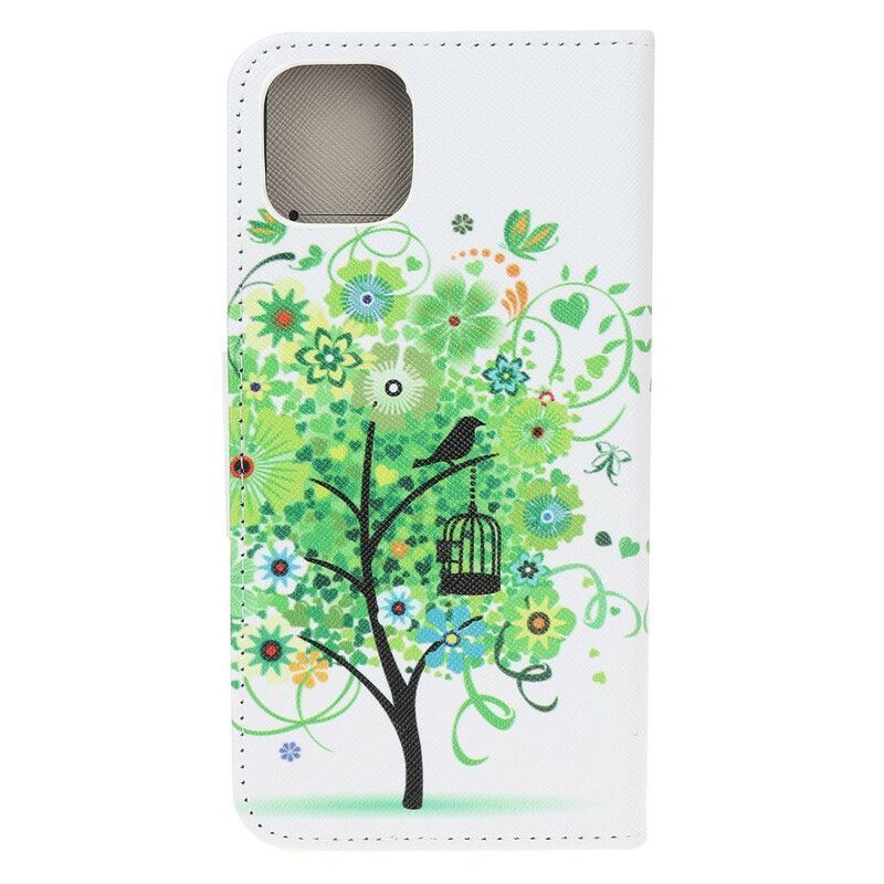 Housse Pour iPhone 13 Mini Arbre Fleuri