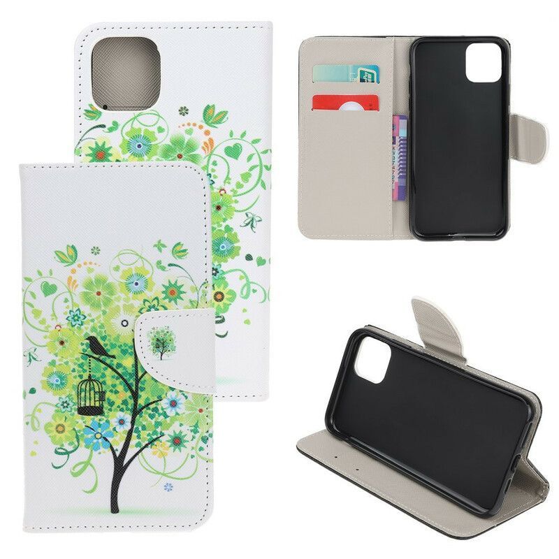 Housse Pour iPhone 13 Mini Arbre Fleuri