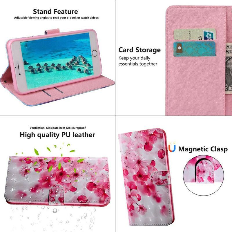 Housse Pour iPhone 13 Mini Light Spot Fleurs Blossom