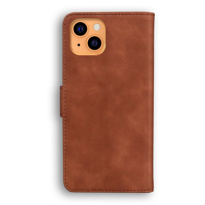 Housse Pour iPhone 13 Mini Style Cuir Couture