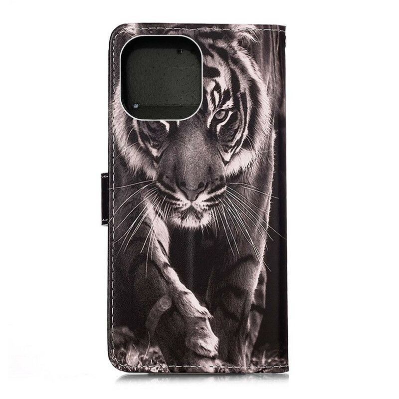 Housse Pour iPhone 13 Mini Tigre De Nuit