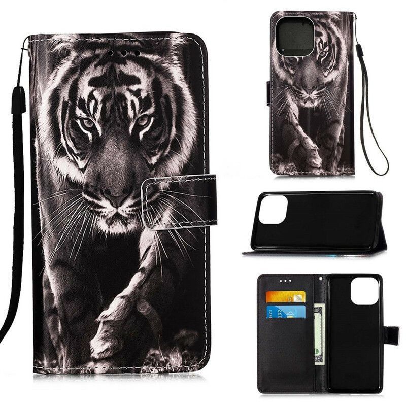 Housse Pour iPhone 13 Mini Tigre De Nuit