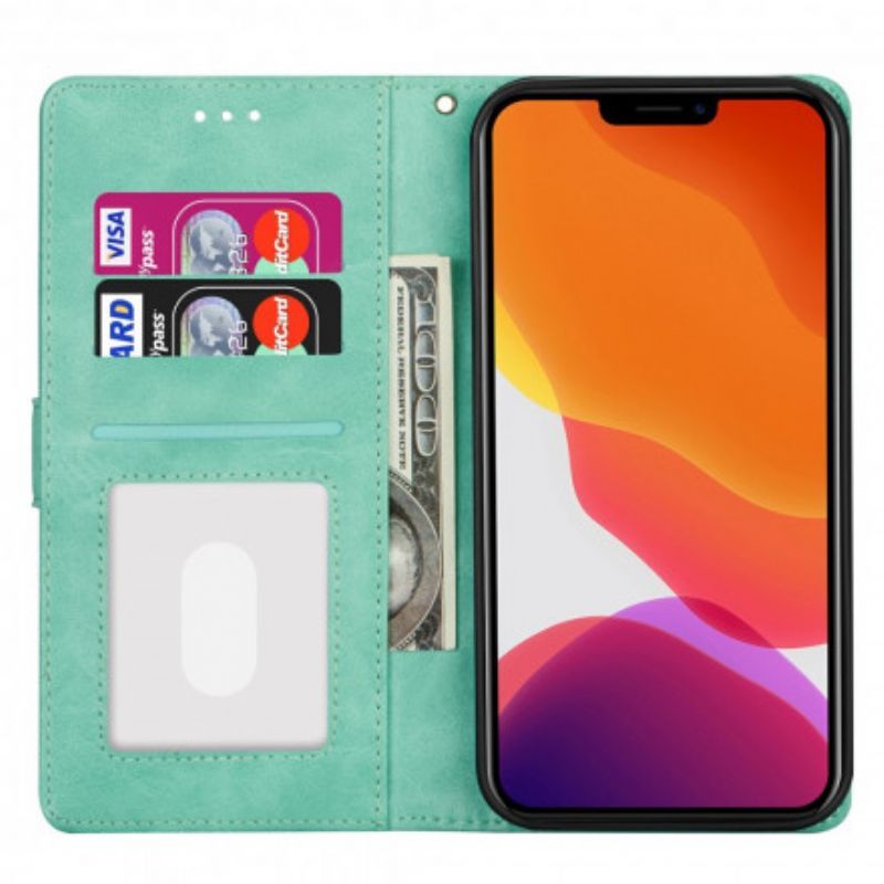 Housse Pour iPhone 13 Porte-monnaie Avec Lanière