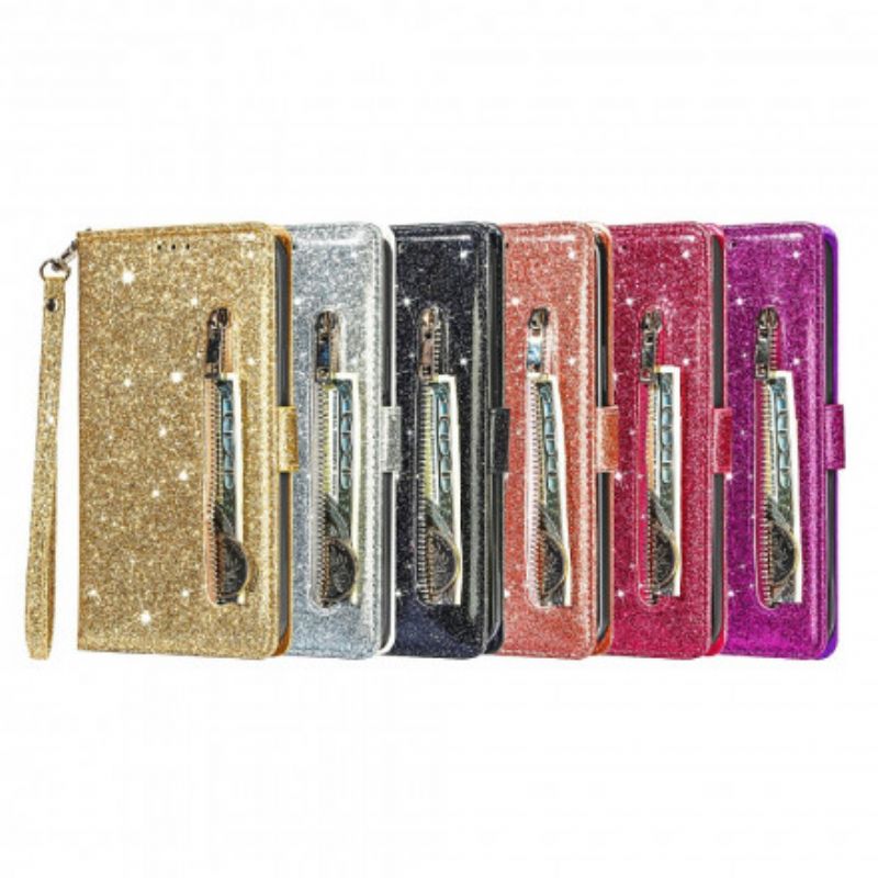 Housse Pour iPhone 13 Porte-monnaie Paillettes