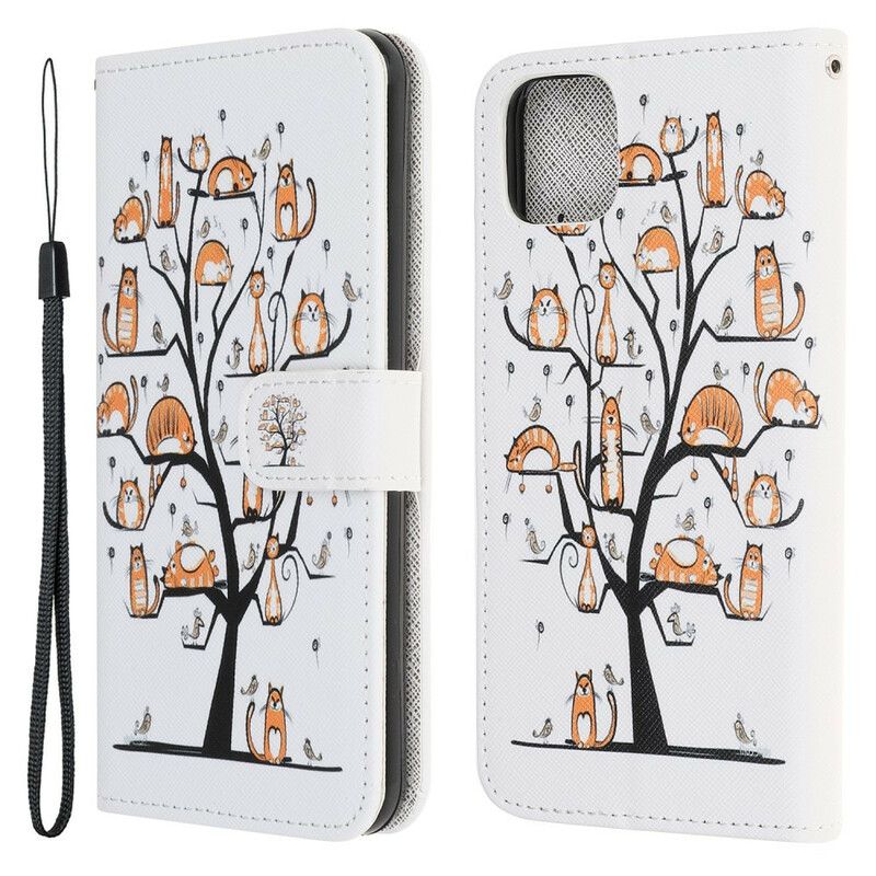 Housse Pour iPhone 13 Pro Funky Cats À Lanière