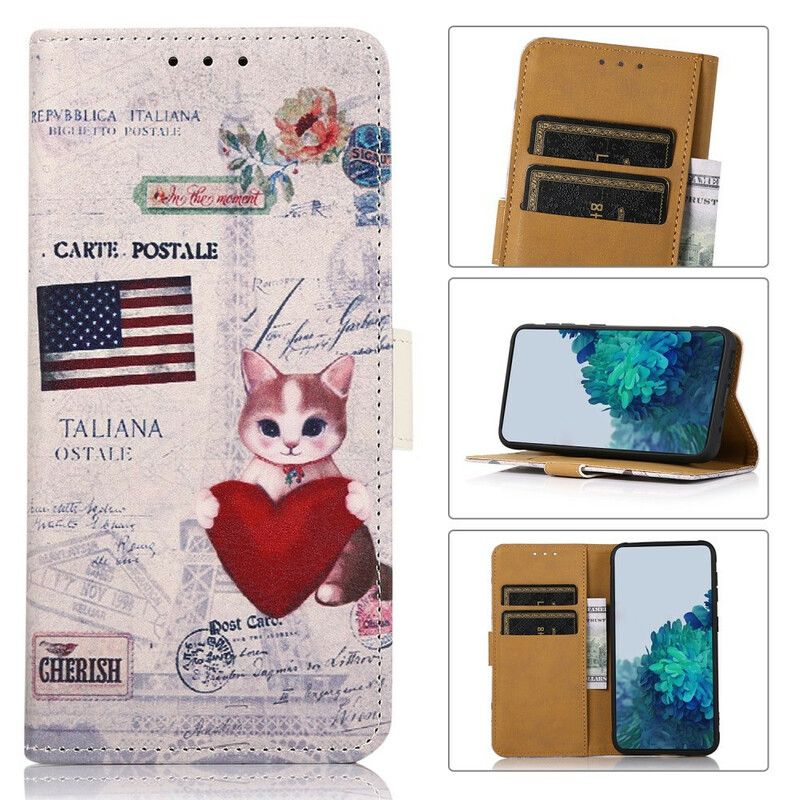 Housse Pour iPhone 13 Pro Max Chat Voyageur