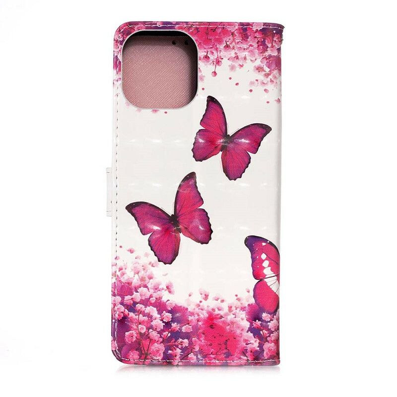 Housse Pour iPhone 13 Pro Max Papillons Rouges