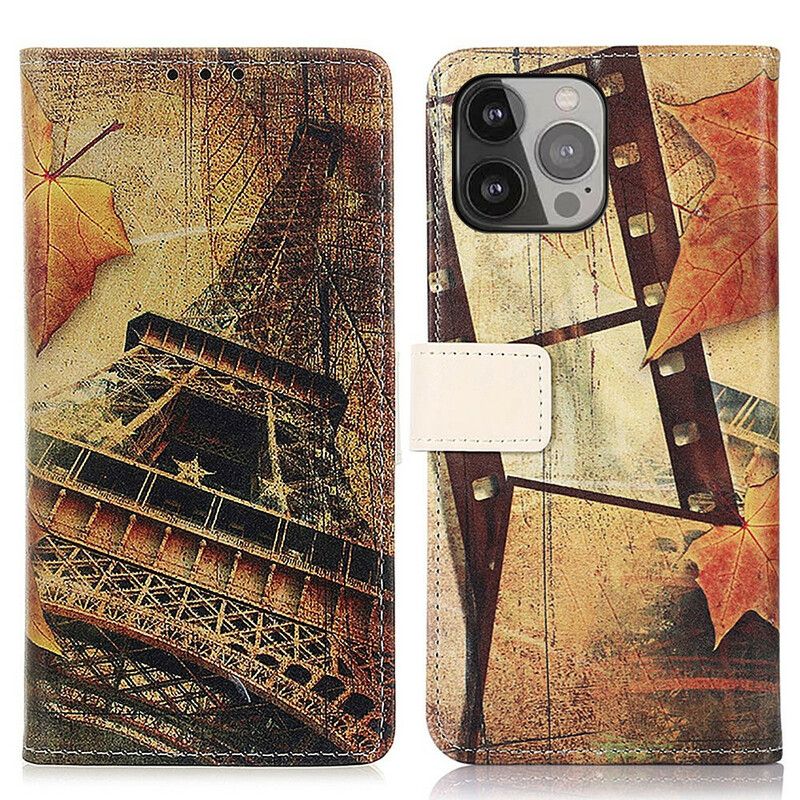 Housse Pour iPhone 13 Pro Max Tour Eiffel En Automne