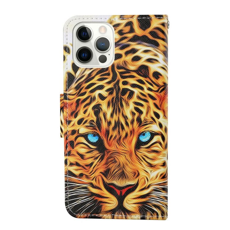 Housse Pour iPhone 13 Pro Tigre Avec Lanière