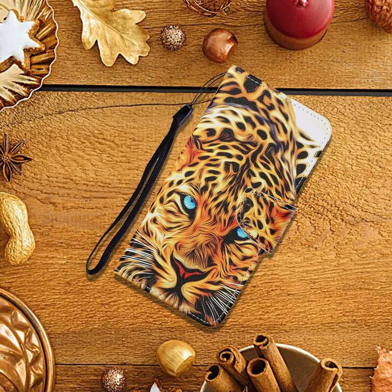 Housse Pour iPhone 13 Pro Tigre Avec Lanière