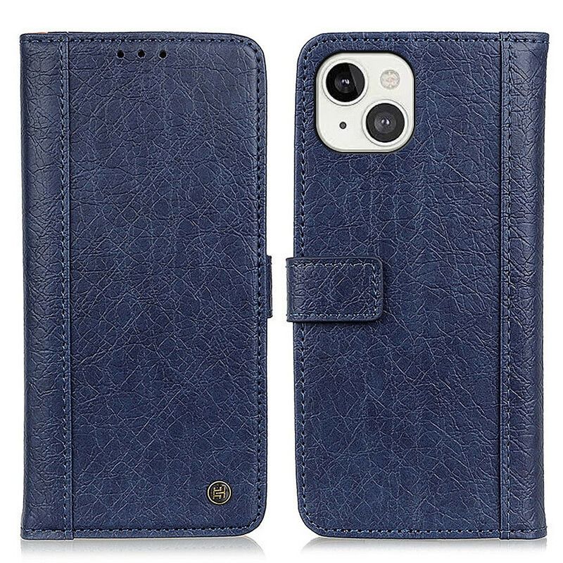 Housse Pour iPhone 13 Simili Cuir Style Rhinocéros