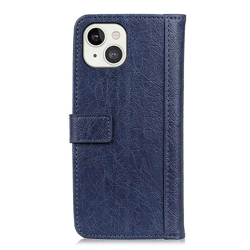 Housse Pour iPhone 13 Simili Cuir Style Rhinocéros