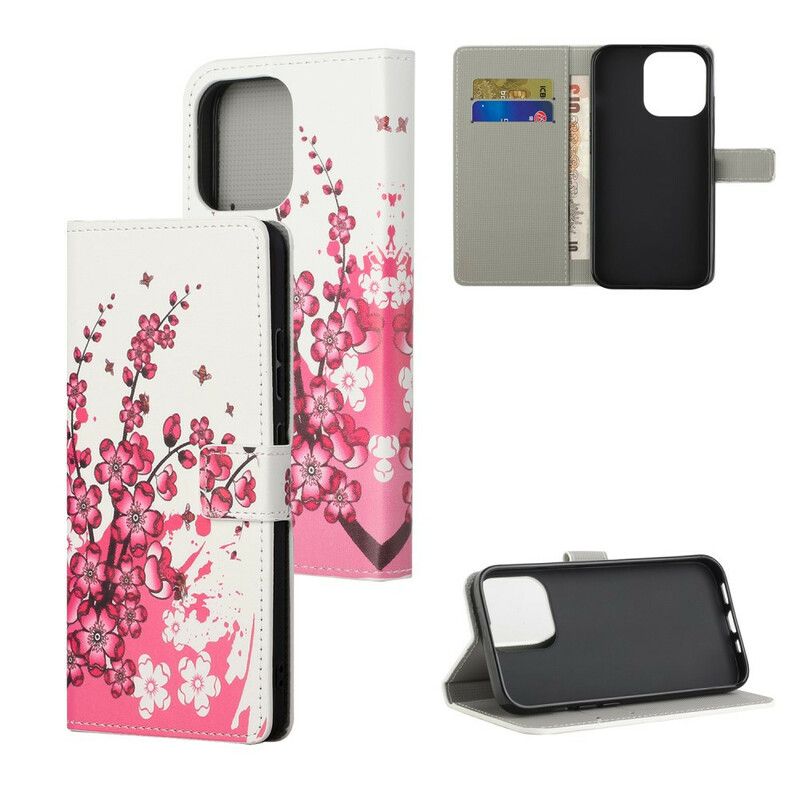 Housse Pour iPhone 13 Tropical Flowers