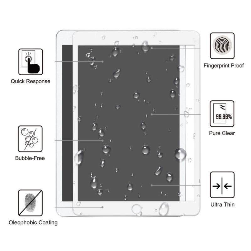 Protection En Verre Trempé Pour Écran iPad 10.2" (2019) Full Coverage