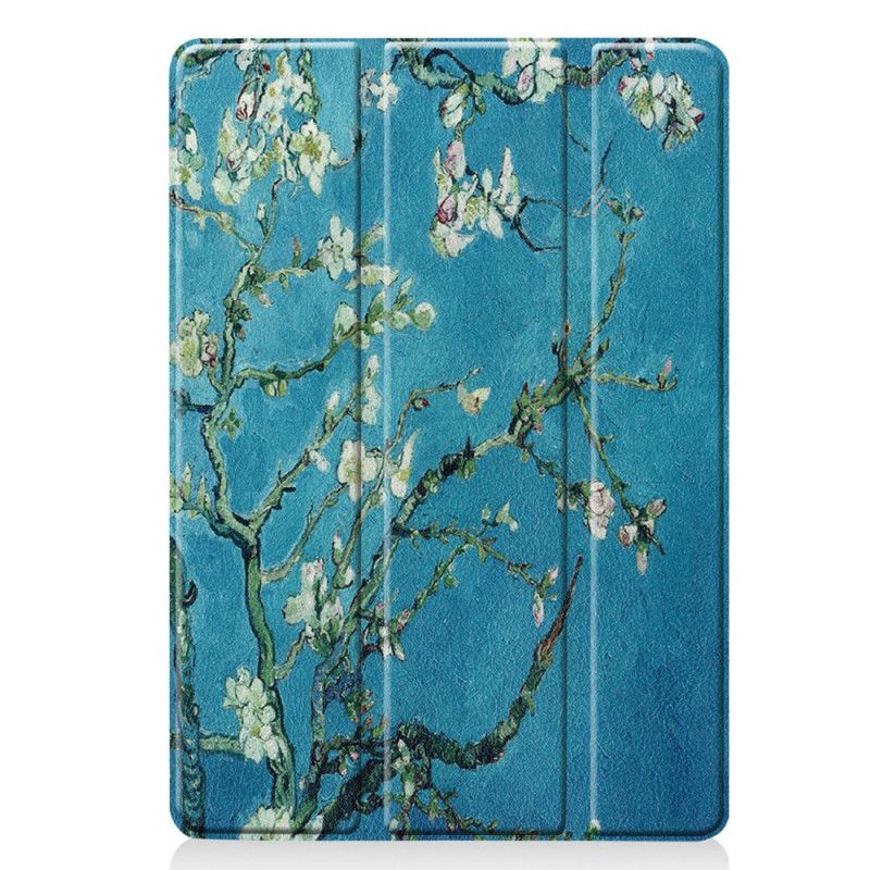 Smart Case iPad 10.2" (2019) Simili Cuir Arbre Fleuri