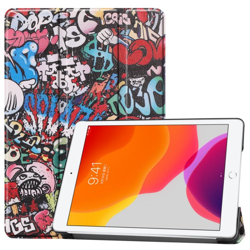 Smart Case iPad 10.2" (2019) Simili Cuir Graffitis Fun