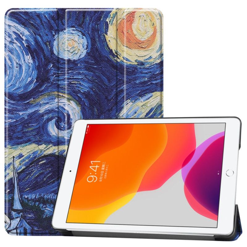 Smart Case iPad 10.2" (2019) Simili Cuir Van Gogh