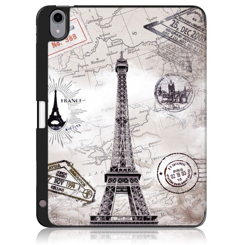 Smart Case iPad Air 10.9" (2020) Tour Eiffel Rétro Avec Porte-stylet