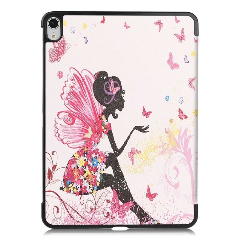 Smart Case iPad Air (2022) (2020) Simili Cuir Fée Florale